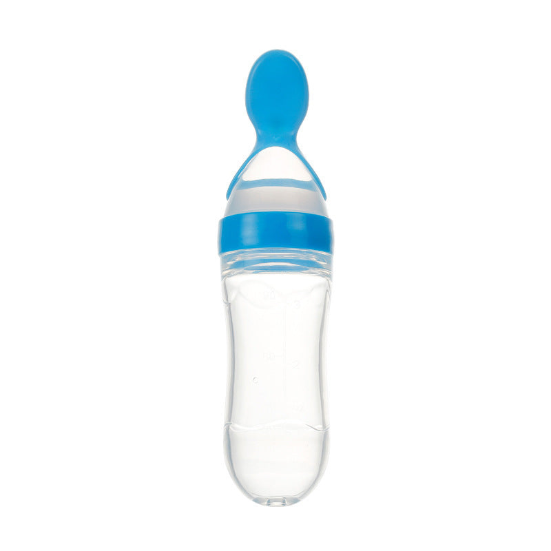 Silicone Baby Feeding Bottle with Spoon