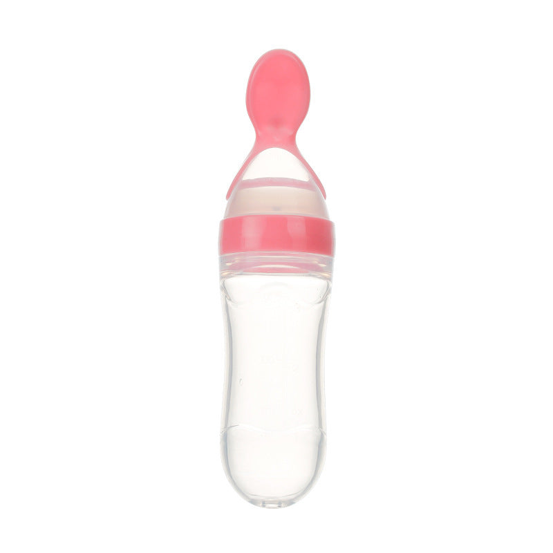 Silicone Baby Feeding Bottle with Spoon