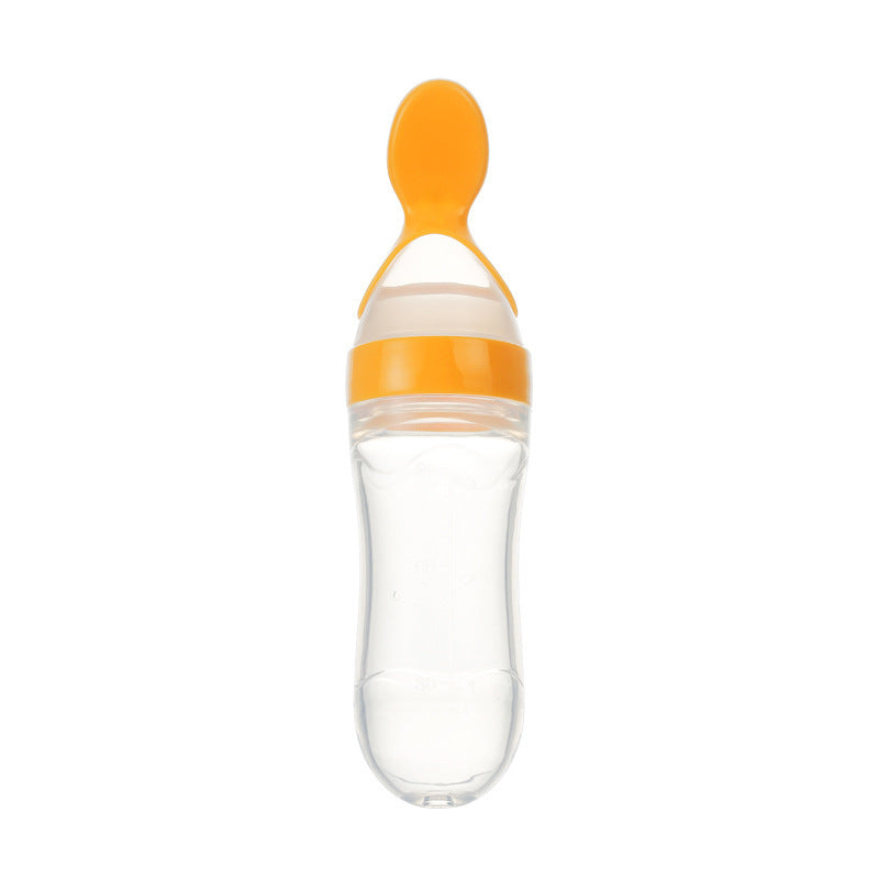 Silicone Baby Feeding Bottle with Spoon