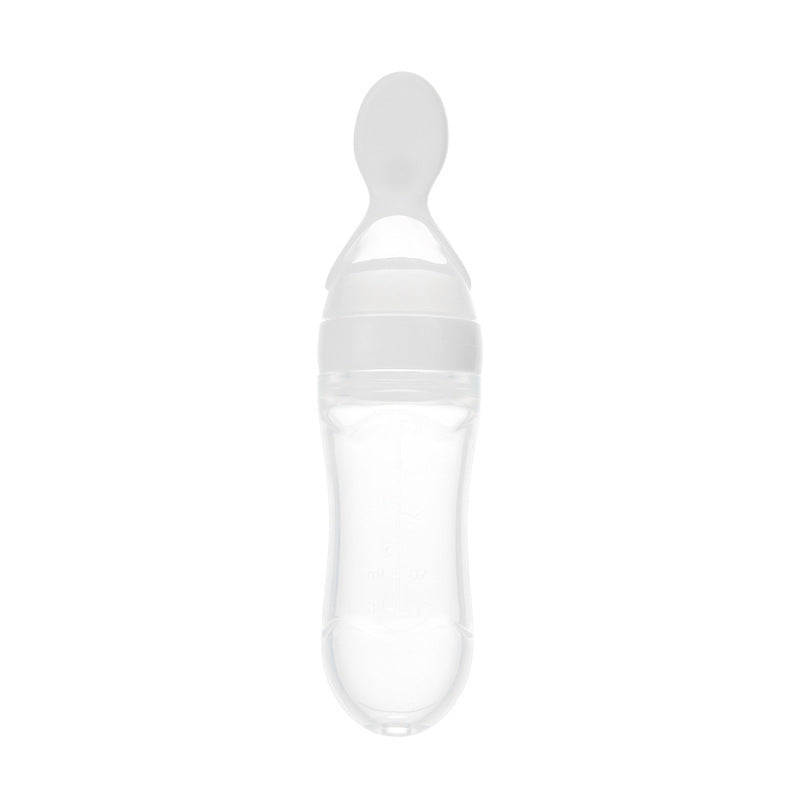 Silicone Baby Feeding Bottle with Spoon