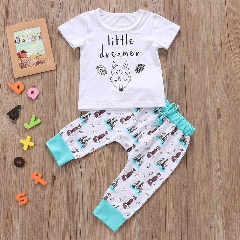 Newborn Cotton T-Shirt & Pants Set