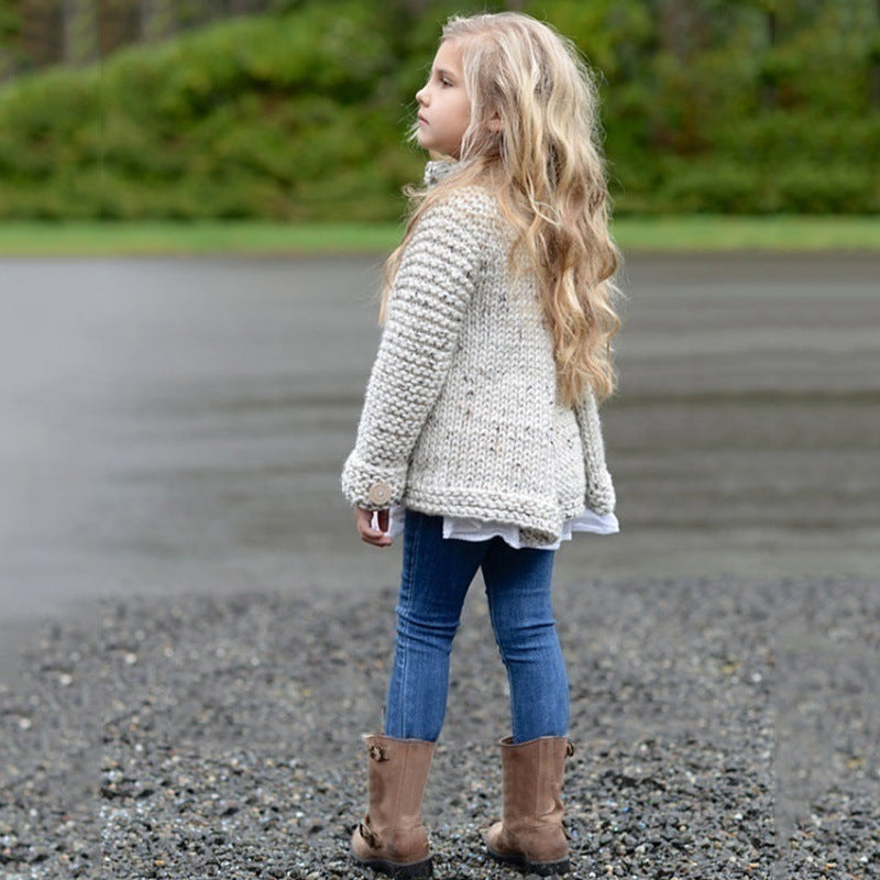 Girls cardigan sweater coat